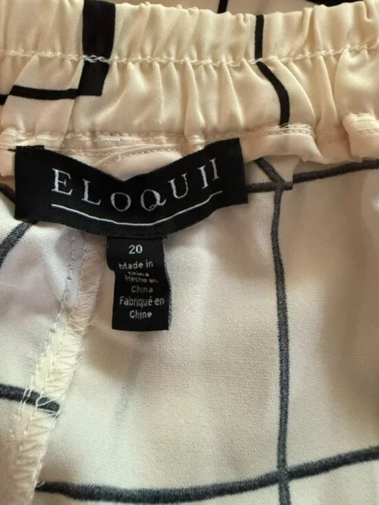 Eloquii Black & White Wide Leg Pant and Shirt/Jacket - Picture 6 of 6